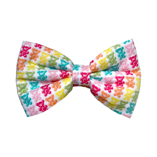 Birthday Dog Collar Bow Tie with Multicolored Gummy Bears